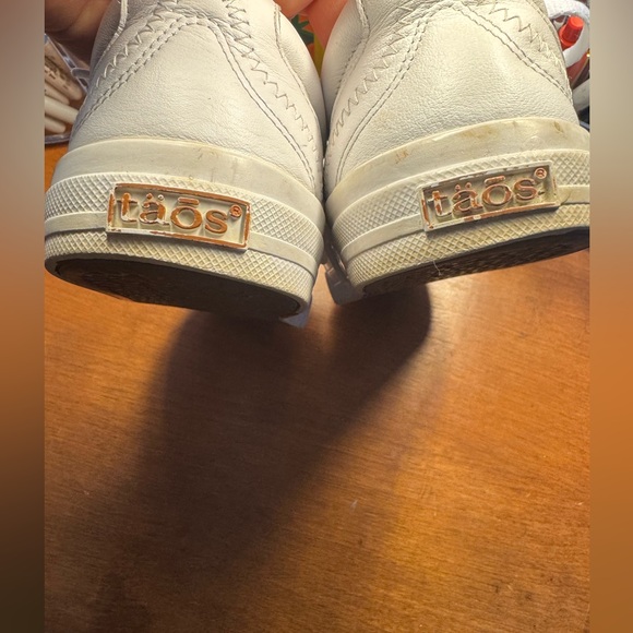 Taos Plim Soul Lux Sneakers White Leather Size 8 - Picture 6 of 13